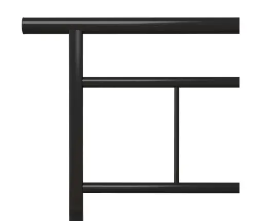 Voodiraam, Must, Metall, 100 X 200 Cm
