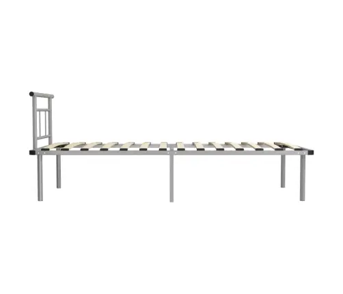Gultas Rāmis, Pelēks Metāls, 100X200 Cm Vidaxl