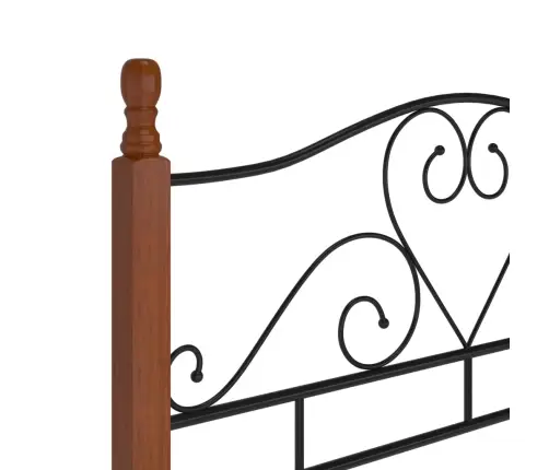 Gultas Rāmis, Melns Metāls, 120X200 Cm Vidaxl