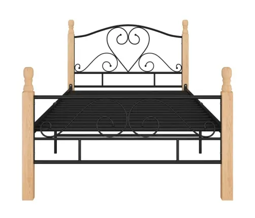 Lovos Rėmas, Juodos Spalvos, 100X200cm Metalas