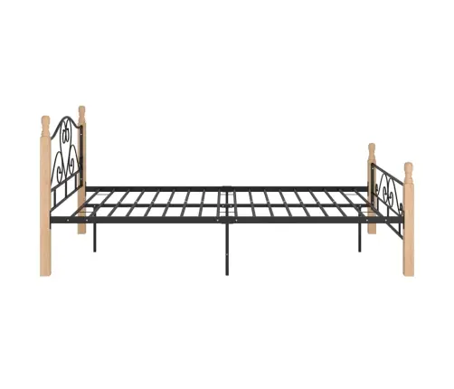 Gultas Rāmis, Melns Metāls, 120X200 Cm Vidaxl