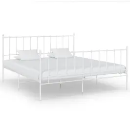 Gultas Rāmis, Balts Metāls, 140X200 Cm Vidaxl