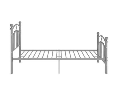 Gultas Rāmis, Pelēks Metāls, 90X200 Cm Vidaxl