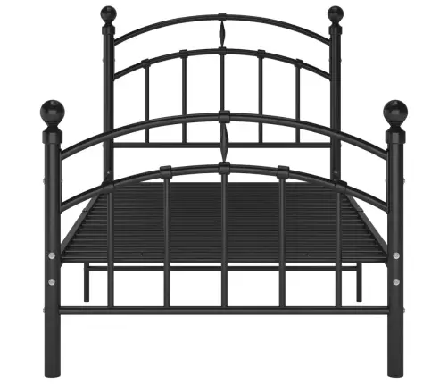 Gultas Rāmis, Melns Metāls, 100X200 Cm Vidaxl