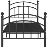 Gultas Rāmis, Melns Metāls, 100X200 Cm Vidaxl