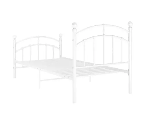 Gultas Rāmis, Balts Metāls, 100X200 Cm Vidaxl