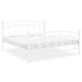 Gultas Rāmis, Balts Metāls, 140X200 Cm Vidaxl Gultas Rāmis, Balts Metāls, 140X200 Cm Vidaxl