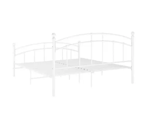 Gultas Rāmis, Balts Metāls, 160X200 Cm Vidaxl