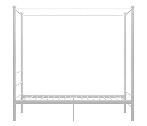 Lovos Rėmas Su Baldakimu, Baltos Spalvos, 90X200cm Metalas