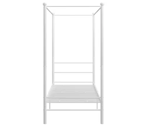 Lovos Rėmas Su Baldakimu, Baltos Spalvos, 90X200cm Metalas