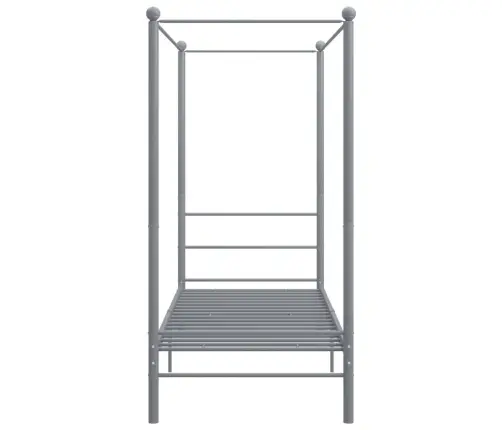 Lovos Rėmas Su Baldakimu, Pilkos Spalvos, 90X200cm Metalas