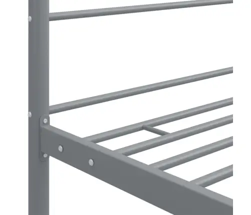 Lovos Rėmas Su Baldakimu, Pilkos Spalvos, 90X200cm Metalas