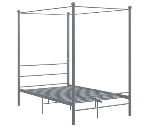 Baldahhiiniga Voodiraam, Hall, Metall, 140 X 200 Cm