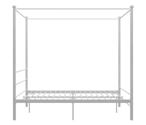 Gultas Rāmis Ar Nojumi, Balts, Metāls, 160X200 Cm  Vidaxl