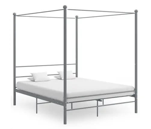 Baldahhiiniga Voodiraam, Hall, Metall, 160 X 200 Cm