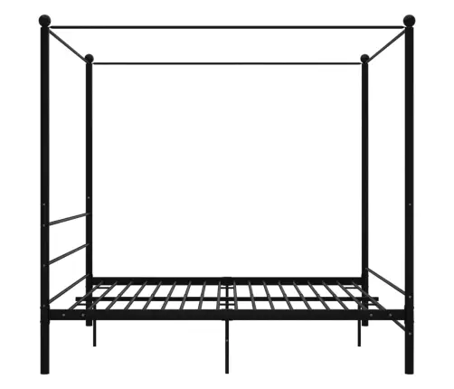 Baldahhiiniga Voodiraam, Must, Metall, 180 X 200 Cm