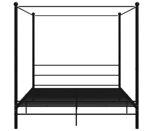 Lovos Rėmas Su Baldakimu, Juodos Spalvos, 200X200cm Metalas