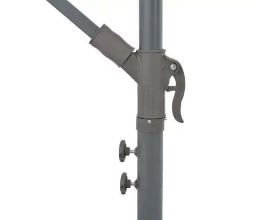 Gembinis Sodo Skėtis Su Aliuminio Stulpu, Raudonas, 300Cm