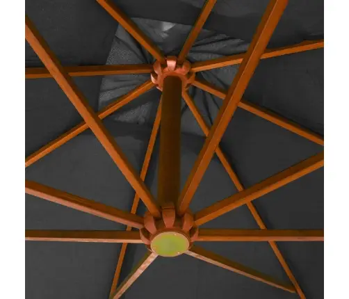 Saulessargs, Iekarams, 3X3 M, Egles Masīvkoka Kāts, Pelēks Vidaxl