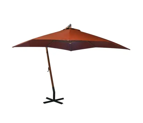 Saulessargs, Iekarams, 3X3 M, Egles Masīvkoka Kāts, Sarkanbrūns Vidaxl