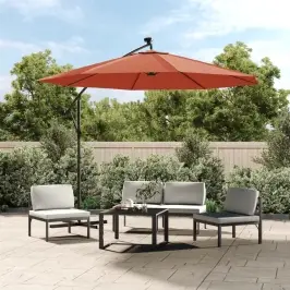 Konsooldisainiga Aia Päikesevari Led, Teraspost Terrakota