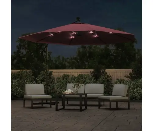 Konsooldisainiga Aia Päikesevari Led, Teraspost Bordoo 350 Cm