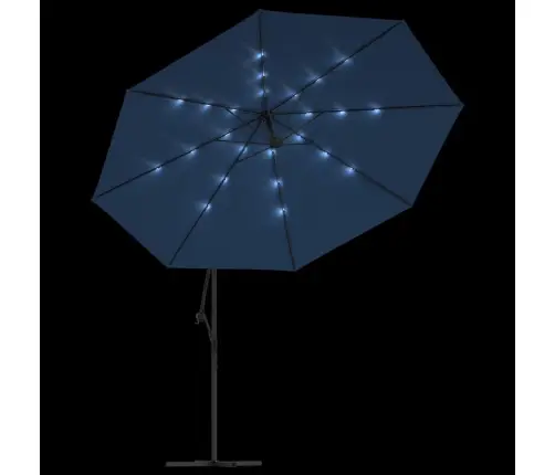 Saulessargs Ar Led Gaismām, 350 Cm, Debeszils Vidaxl