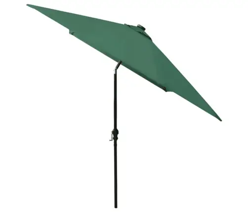 Saulessargs Ar Led Un Tērauda Kātu, 2X3 M, Zaļš Vidaxl