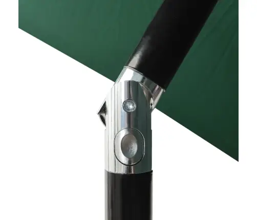 Saulessargs Ar Led Un Tērauda Kātu, 2X3 M, Zaļš Vidaxl