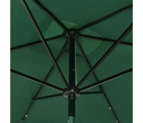 Saulessargs Ar Led Un Tērauda Kātu, 2X3 M, Zaļš Vidaxl