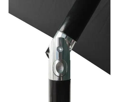 Saulessargs Ar Led Un Tērauda Kātu, 2X3 M, Antracītpelēks Vidaxl