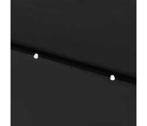 Saulessargs Ar Led Un Tērauda Kātu, 2X3 M, Melns Vidaxl