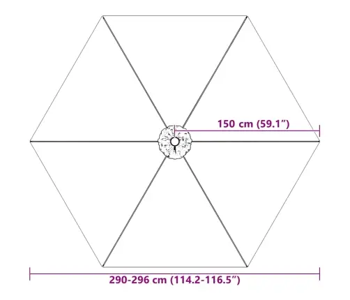 Asenduskangas Aia Päikesevarjule, Roheline, 300 Cm
