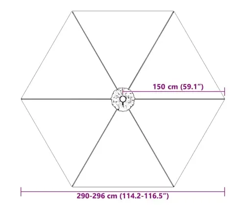 Saulessarga Rezerves Audums, Antracītpelēks, 300 Cm Vidaxl