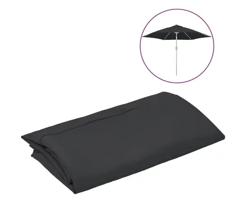 Saulessarga Rezerves Audums, Melns, 300 Cm Vidaxl