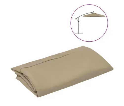 Pakaitinis Audinys Gembiniam Skėčiui, Taupe Spalvos, 300Cm