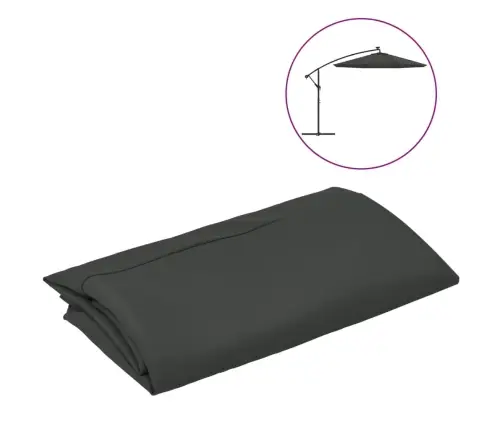 Saulessarga Rezerves Audums, Antracītpelēks, 350 Cm Vidaxl