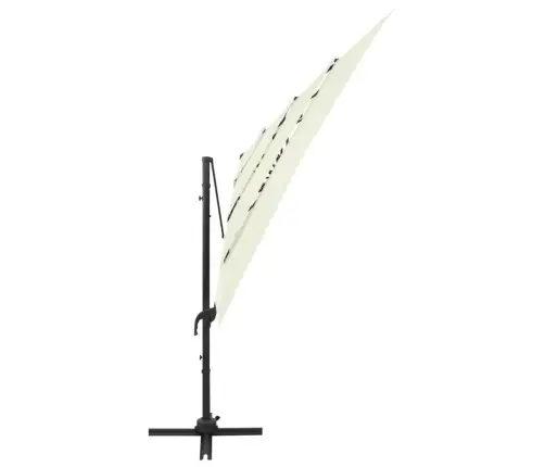 4-Kordne Aia Päikesevari Alumiiniumpostiga, Liiv, 250 X 250 Cm