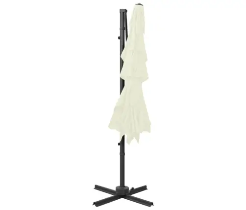 4-Kordne Aia Päikesevari Alumiiniumpostiga, Liiv, 250 X 250 Cm