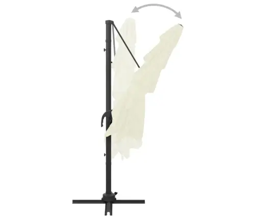 4-Kordne Aia Päikesevari Alumiiniumpostiga, Liiv, 250 X 250 Cm