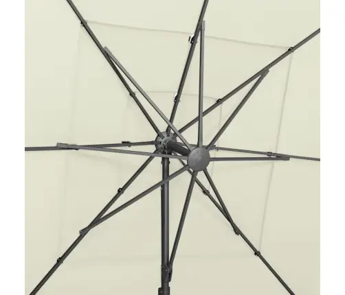 4-Kordne Aia Päikesevari Alumiiniumpostiga, Liiv, 250 X 250 Cm