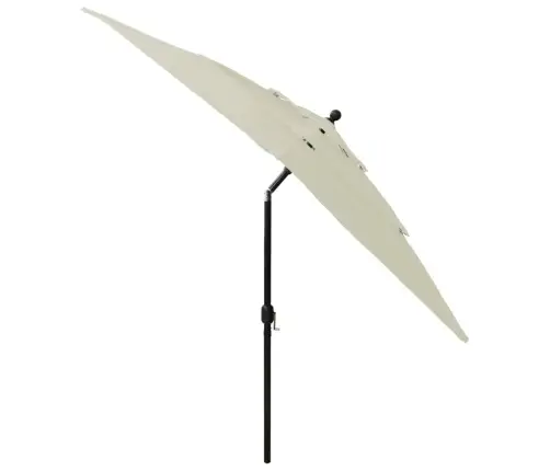 3-Līmeņu Saulessargs Ar Alumīnija Kātu, 2,5X2,5 M, Smilšu Krāsā Vidaxl