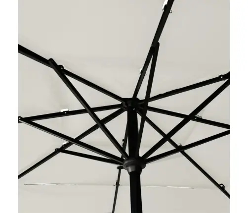 3-Līmeņu Saulessargs Ar Alumīnija Kātu, 2,5X2,5 M, Smilšu Krāsā Vidaxl