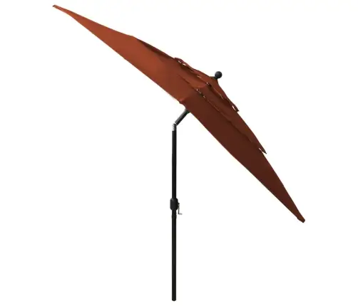 4-Kordne Aia Päikesevari Alumiiniumpost, Terrakota, 2,5X2,5 M