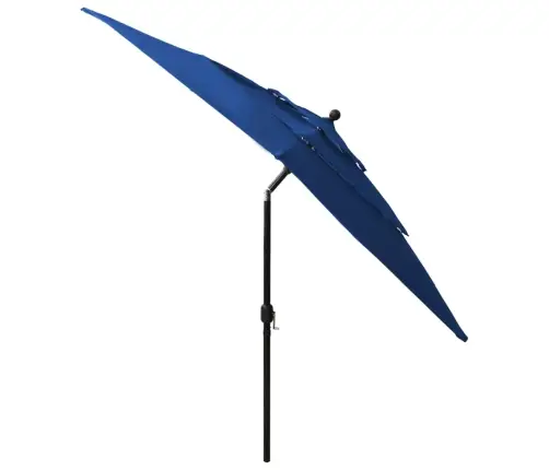 3-Līmeņu Saulessargs Ar Alumīnija Kātu, 2,5X2,5 M, Debeszils Vidaxl