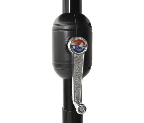 Sodo Skėtis Su Aliuminio Stulpu, Juodos Spalvos, 2M, 3 Aukščių