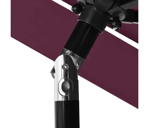 3-Līmeņu Saulessargs Ar Alumīnija Kātu, 2,5 M, Vīnsarkans Vidaxl 3-Līmeņu Saulessargs Ar Alumīnija Kātu, 2,5 M, Vīnsarkans Vidaxl