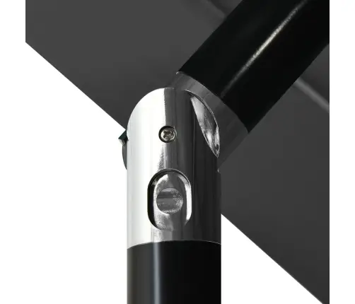 3-Līmeņu Saulessargs Ar Alumīnija Kātu, 3,5 M, Antracītpelēks Vidaxl