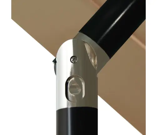 3-Līmeņu Saulessargs Ar Alumīnija Kātu, 3,5 M, Pelēkbrūns Vidaxl