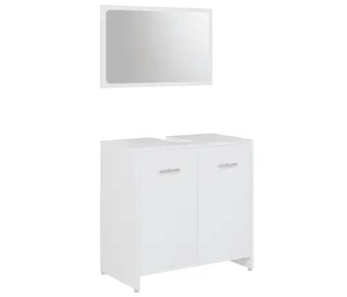 3-Daļīgs Vannasistabas Mēbeļu Komplekts, Balts, Skaidu Plāksne Vidaxl 3-Daļīgs Vannasistabas Mēbeļu Komplekts, Balts, Skaidu Plāksne Vidaxl